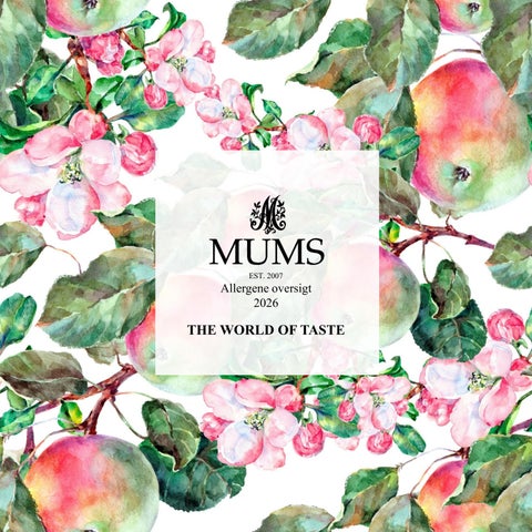 Allergene oversigt Menukort 2026