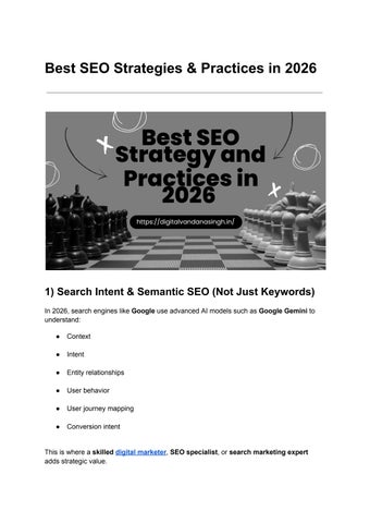 Best SEO Strategies & Practices in 2026
