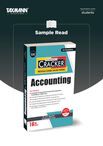 Taxmann's Accounting (Accounts) | CRACKER