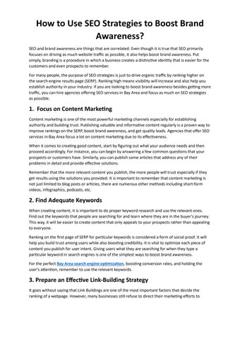 How to Use SEO Strategies to Boost Brand Awareness?