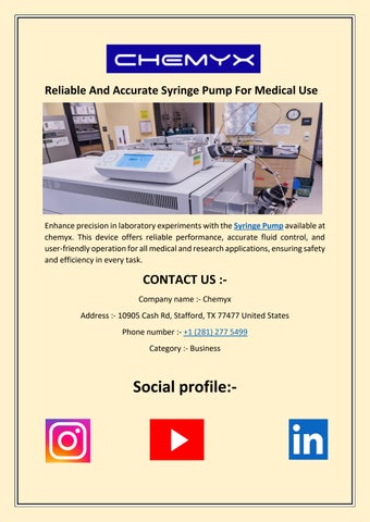 Reliable And Accurate Syringe Pump For Medical Use