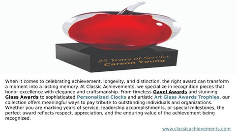 Crystal Awards Custom perpetual plaques Years Of Service Awards