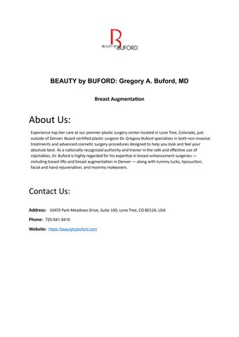 BEAUTY by BUFORD Gregory A. Buford, MD