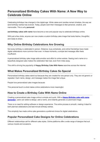 Personalized Birthday Cakes With Name A New Way to Celebrate Online_compressed