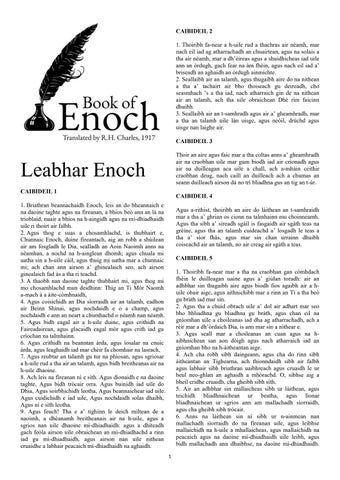 Scottish Gaelic - Book of Enoch by R.H. Charles