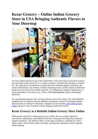 Kesar Grocery – Best Online Indian Grocery Store USA | Order Indian Groceries Online