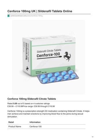 Cenforce 100mg – Sildenafil Citrate Tablets 100mg | Trusted ED Support UK
