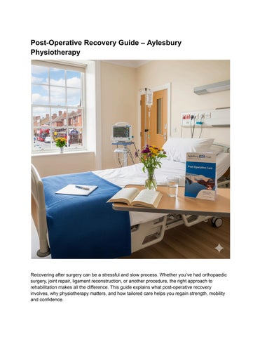 Post-Operative Recovery Guide