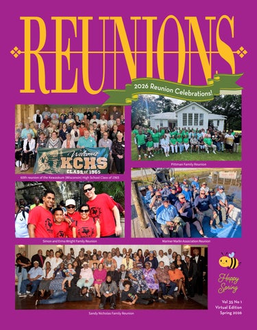 Reunions Magazine Volume 35 Number 1 Virtual Spring Edition