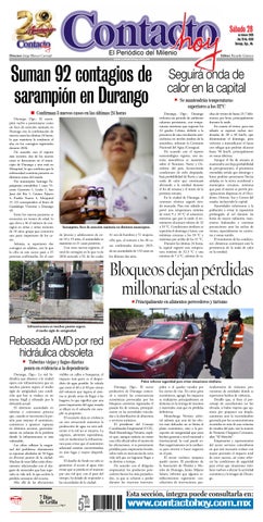 Periódico Contacto hoy del 28 de febrero del 2026