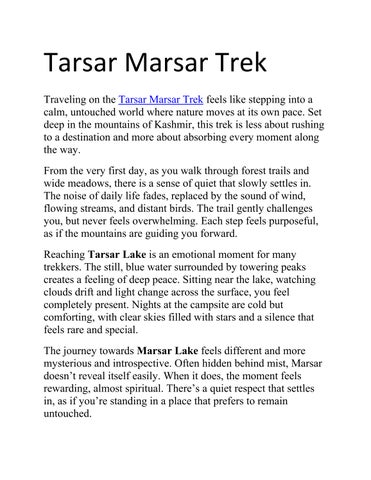 Tarsar Marsar Trek pdf