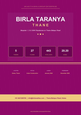 Birla Taranya Thane - Bespoke 1, 2 & 3 BHK Flats