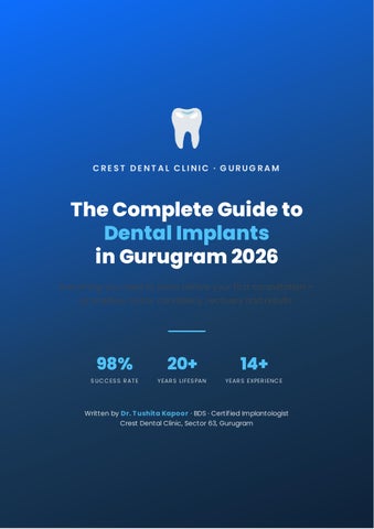 Complete Guide to Dental Implants in Gurugram 2026 | Crest Dental Clinic