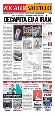 Saltillo 1 marzo de 2026