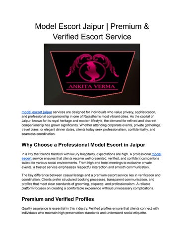 model escorts jaipur