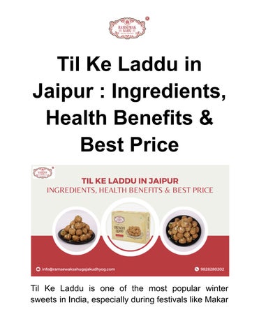 Til Ke Laddu in Jaipur _ Ingredients, Health Benefits & Best Price
