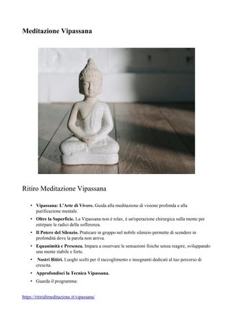 vipassana ritiro di meditazione Italia con Renata e Asimo