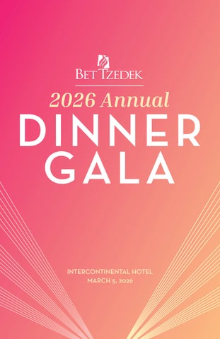 2026 Bet Tzedek Gala Journal