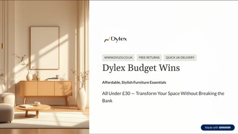 Dylex Essentials: Killer Furniture Under £30