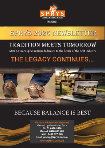 Sprys 2026 Newsletter