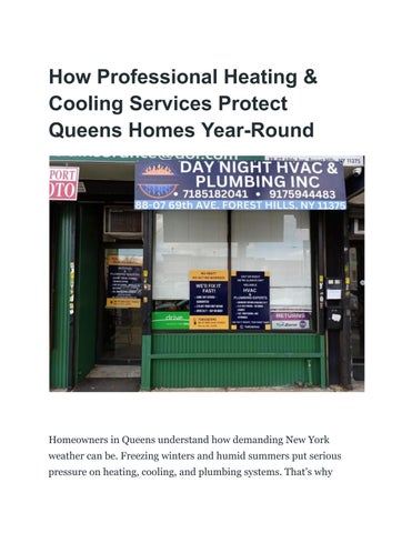 How Professional Heating & Cooling Services Protect Queens Homes Year-Round