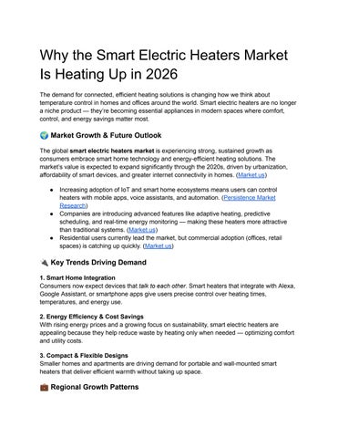 Smart Electric Heaters Market