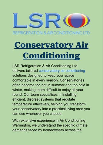 Conservatory Air Conditioning: Energy-Efficient Comfort for Every Season