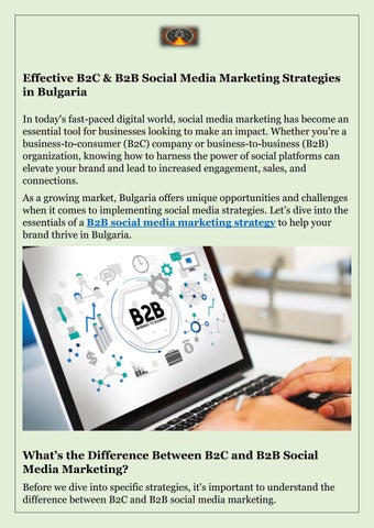 Effective B2C & B2B Social Media Marketing Strategies in Bulgaria1 