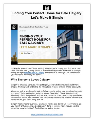 Finding Your Perfect Home for Sale Calgary Let's Make It Simple