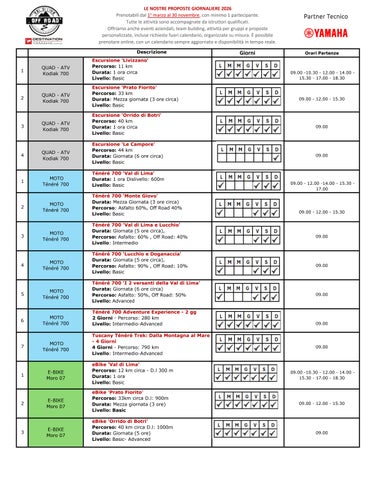VAL DI LIMA_PROPOSTE GIORNALIERE 2026