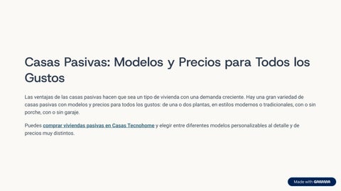 Casas pasivas: modelos y precios para todos 