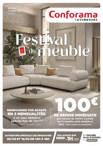 FESTIVAL DU MEUBLE - CONFORAMA LUXEMBOURG 
