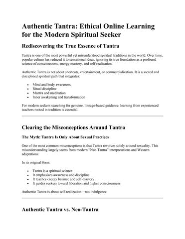 Autentic Tantra