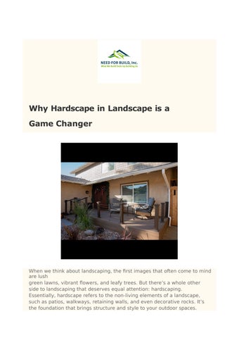 Why Hardscape in Landscape is a Game Changer