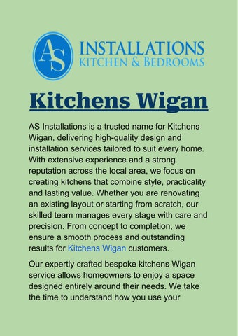 Kitchens Wigan: Expert Design and Installation by AS Installations