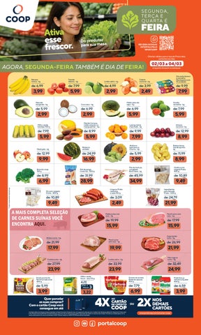 Coop Segunda, Terça e Quarta é Feira 02 a 04.03 PIRACICABA