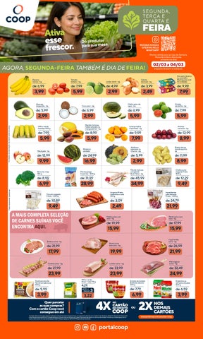 Coop Segunda, Terça e Quarta é Feira 02 a 04.03 SJC