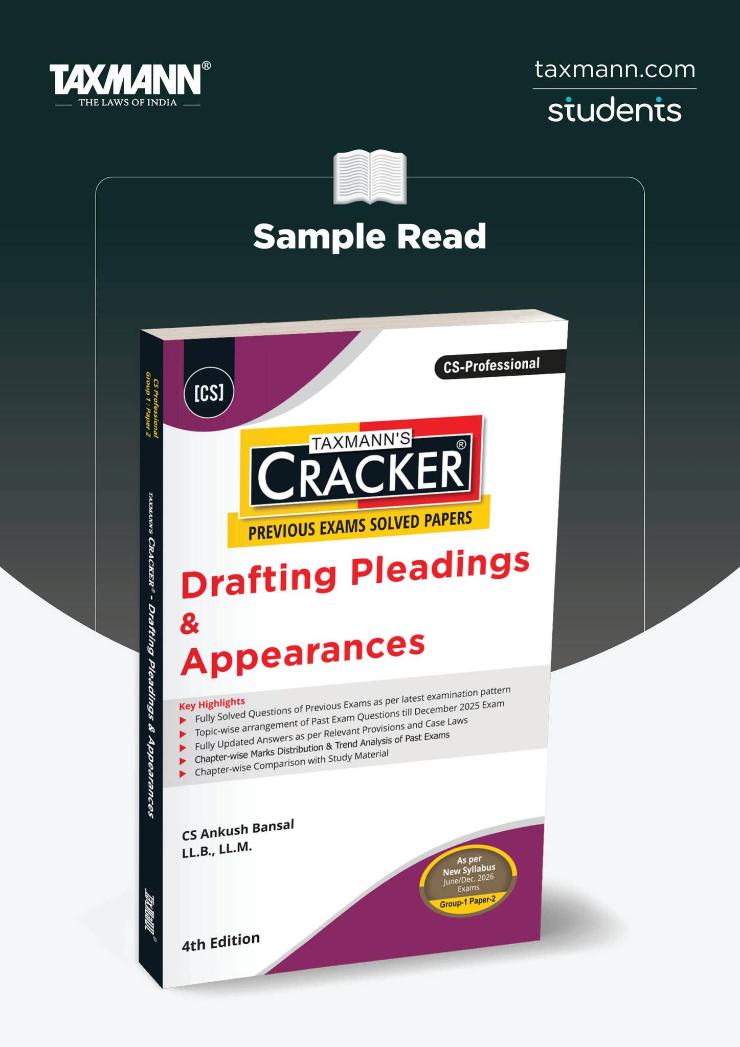 Taxmann's Drafting Pleadings & Appearances (Drafting/DPA) | CRACKER by ...