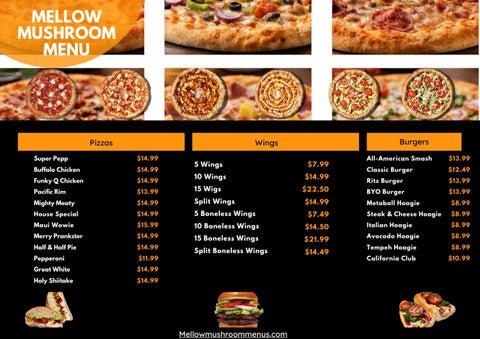 Mellow Mushroom Menu PDF