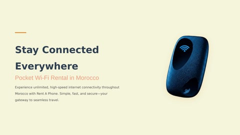 Pocket Wi-fi rental in Morocco