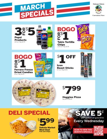 SDCS March 2026 Specials