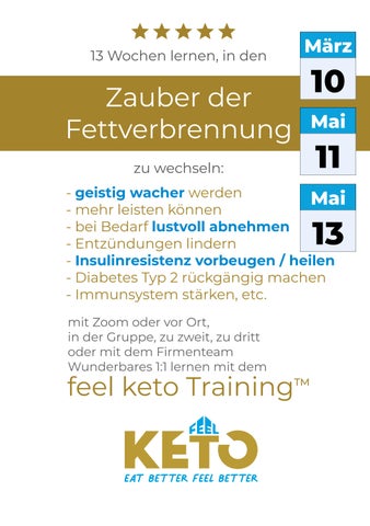 Zauber der Fettverbrennung - feel keto Trainings Frühling 2026