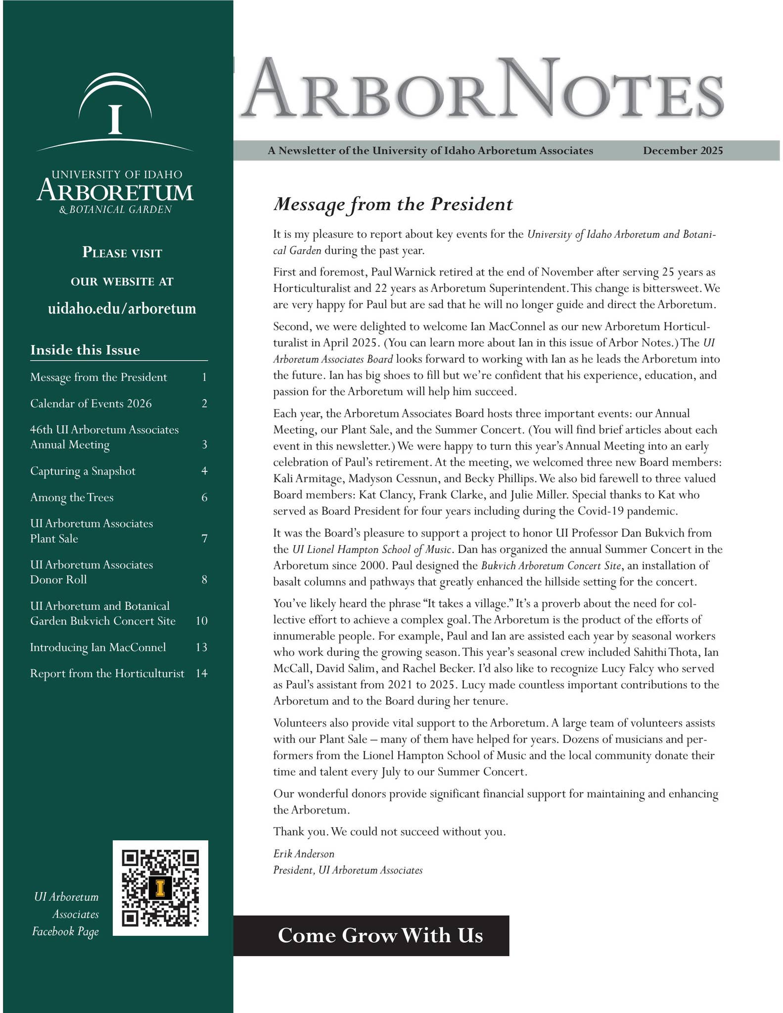 Arbor Notes Fall 2025 by The University of Idaho - Issuu
