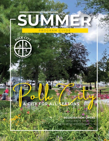 Polk City Parks & Recreation Summer 2026 Program Guide