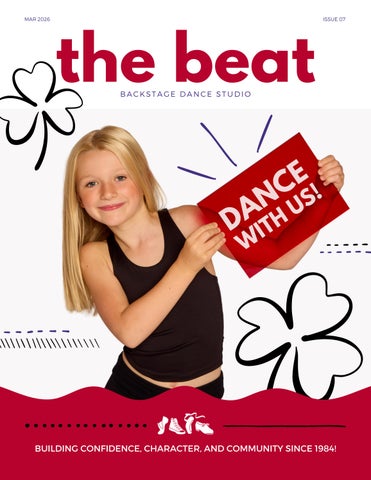 Backstage Dance Studio-March 2026 Newsletter