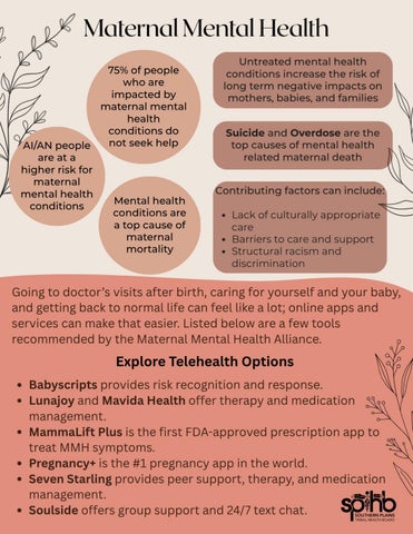 Maternal Mental Health - Informational Flyer