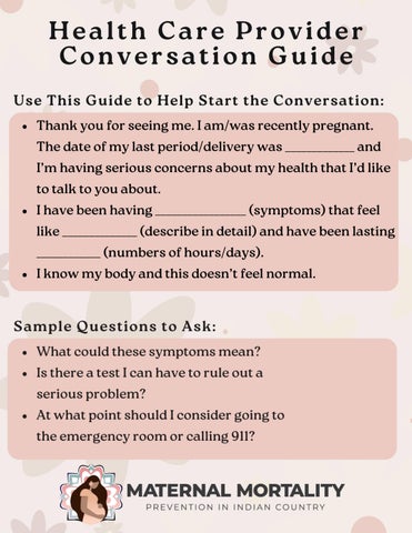 HCP Conversation Guide - Informational Flyer