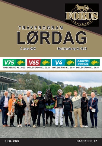 Forus Travbane V75 7. mars 2026