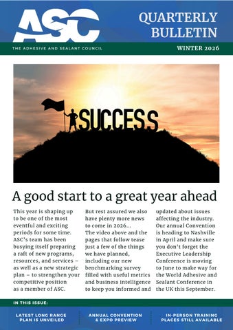 Winter 2026 ASC Member Quarterly Newsletter