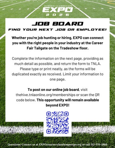 TNLA EXPO JOB BOARD 2026 FORM